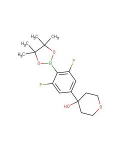 Astatech 4-(3,5-DIFLUORO-4-(4,4,5,5-TETRAMETHYL-1,3,2-DIOXABOROLAN-2-YL)PHENYL)TETRAHYDRO-2H-PYRAN-4-OL; 0.25G; Purity 95%; MDL-MFCD23380307